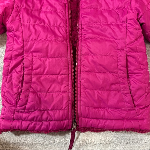 The North Face Fuchsia Jacket reversible with hood & pockets 4T - Picture 12 of 16